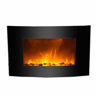 Clevr 750-1500W 36" Adjustable Electric Wall Mount Fireplace Heater Curve Colors N5