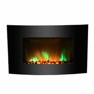 Clevr 750-1500W 36" Adjustable Electric Wall Mount Fireplace Heater Curve Colors N6