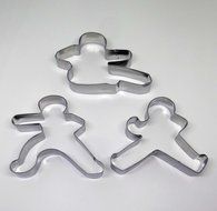 Yunko Ninjabread Man Stainless Steel Fondant Cookie Cutter Cake Decorating Tools Set of 3