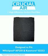 1 Carbon Pre Filter Fits Whirlpool AP150, AP250, 1183051, 1183051K &amp; Kenmore 83377 Air Purifiers, Compare to Part...