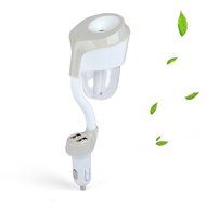 Car Air Humidifier / Aromatherapy Essential Oil Diffuser (White)