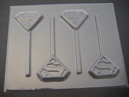 S Man Girl Emblem Chocolate Candy Lollipop Mold Superman