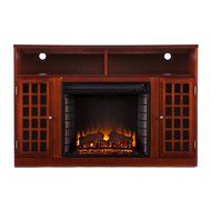 SEI Narita Media Console with Electric Fireplace, Mahogany N3