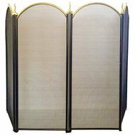 Amagabeli 4-panel Fireplace Screens Modern Decorative Wrought Iron Black Firescreen 32-inch High