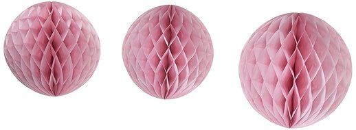 Ginger Ray Princess Party Honeycomb Balls Hanging Decoration, Pink