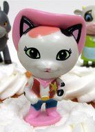 SHERIFF CALLIE'S WILD WEST 17 Piece Birthday Cupcake Topper Set Featuring Sheriff Callie and Townsfolk - Wild... N2