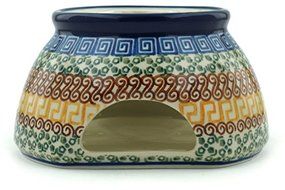 Polish Pottery Heater 6-inch Grecian Sea
