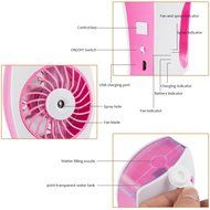 Mini Cooling Fan Humidifier CrazyFire 3 Speeds Portable Mini USB Rechargeable Cooling Fan Misty Hydrating Fan... N7