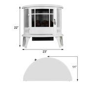 3G Plus Electric Free-Standing Fireplace Heater - White N4