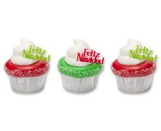 DecoPac Feliz Navidad Cupcake Picks (12 Count)