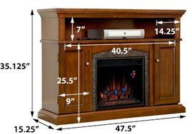 ChimneyFree Lynwood Electric Fireplace Entertainment Center in Vintage Cherry - 18MM4105-C233 N2