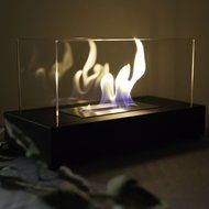 Sunnydaze Black El Fuego Ventless Tabletop Bio Ethanol Fireplace N5