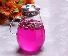 Artcome 64 Oz Large Heat Resistant Water Carafe with Stainless Steel Lid, Borosilicate Glass Beverage Pitcher...