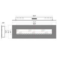 Gibson Living GL5072LE Oakland 72 Inch Log Linear Wall Mounted Electric Fireplace N2