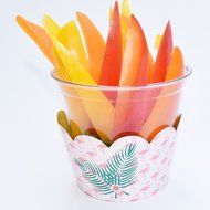 Luau Hawaiian Theme Flamingo Party Supplies, Pineapple Cupcake Decorations, Confetti Couture, 36 Wrappers