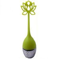 Cute Designed Lotus Shaped Stainless Steel Tea Infuser Teaspoon Silicone Loose Leaf Herb Strainer Filter Blue N3