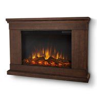 Real Flame Jackson SLIM LINE Wall-hung Electric Fireplace in Vintage Black Maple - Mantel Only