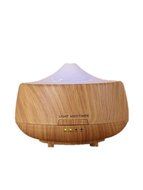 250ml Aromatherapy Essential Oil Diffuser, Wood Grain (Black) N3
