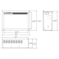 Golden Vantage 23" 5200 BTU 1500W Adjustable Freestanding Tempered Glass Made Electric Stove Fireplace Heater... N2