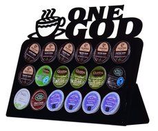 Marketing Holders "ONE GOD" 18-Slot K-Cup Coffee Pod Holder (Solid Green)
