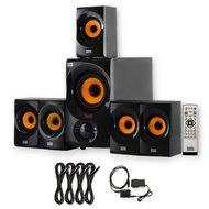 Acoustic Audio AA5170 Home 5.1 Bluetooth Speaker System with Optical Input and 4 Extension Cables