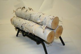 Set of 3 Large Birch Logs