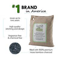 Moso Natural Air Purifying Bag 500g Charcoal Color Naturally Removes Odors, Allergens and Harmful Pollutants.... N10