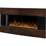 Espresso Finished Wooden Metal Frame Glass Front Wall Mount Electric Fireplace Patented Dimplex Firebox