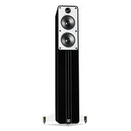 Q Acoustics Concept 40 Floorstanding Speaker Pair (Gloss Black) + QED Silver Anniversary XT Speaker Cable Pair... N2