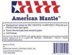 Replacement Globe for Humphrey / Paulin / Mr. Heater / Falks Gas Lights N2