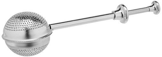 ExcelSteel Stainless Steel Push Down Tea Scooping Ball, Silver