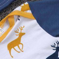 Clothes Set ,BeautyVan Newborn Kid Outfit Clothes Xmas Elk Print T-Shirt Tops+Pants Trousers+Hat Set (6M, Navy)