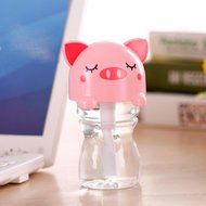 Dacawin USB Mini Cartoon Bottle Cap Humidifier Office Air Diffuser (Black) N7