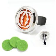 Premium 316L Stainless Steel Pumpkin Locket With Vent Clip Aromatherapy Car Air Freshener Essential Oil Diffuser N4