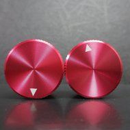 Riverstone Audio - Pair (2 PCS, Red Color) Potentiometer Knobs, High Quality - Solid Aluminum - CNC Machined -...