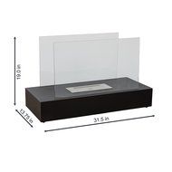 X-Large 31.5" Ventless Ethanol Alcohol Freestanding Fireplace - Tabletop Design Great for Indoor &amp; Outdoor Living... N3