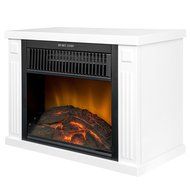 Fanala 13" Electric Mobile Fireplace Portable Freestanding Tabletop Mini Heater Firebox (13 inch, Light Wood Grain) N5