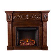 Calvert Carved Electric Fireplace - Ivory N10