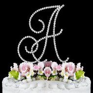 RENAISSANCE MONOGRAM WEDDING CAKE TOPPER SMALL LETTER A