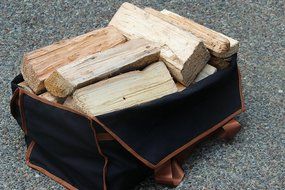 Northern Outback Firewood Carrier Log Tote - LUMBERJACK Edition - BEST Firewood Carrier 16oz Canvas Log Tote N3