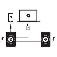 KEF X300A Digital Hi-Fi Speaker System - Gunmetal Gray (Pair)
