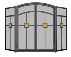 Panacea Products 15137 3-Panel Mission Fireplace Screen