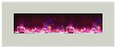 Amantii WM-BI-48-5823-WHTGLS Electric Fireplace N9