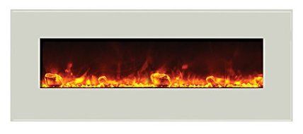 Amantii WM-BI-48-5823-WHTGLS Electric Fireplace N10