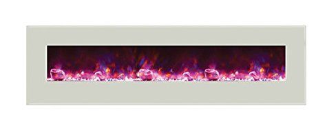 Amantii WM-BI-48-5823-WHTGLS Electric Fireplace N15