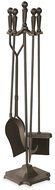 Uniflame, F-1634, 5pc Bronze Fireset with Ball Handles and Pedestal Base