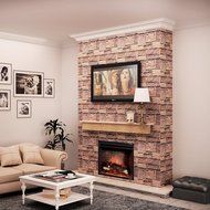 PuraFlame Western 30" Black Embedded Electric Firebox Fireplace Heater With Remote Control