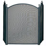 UniFlame 3 Panel Woven Mesh Deluxe Plated Fireplace Screen