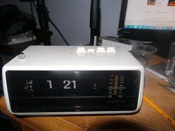 Vintage Alarm Radio Precor Model 970 Radio Alarm Flip Clock Retro Mcm