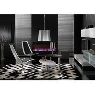 Moda Flame 35 Inch Bliss Crystal Recessed Touch Screen Multi-Color Wall Mounted Electric Fireplace N3